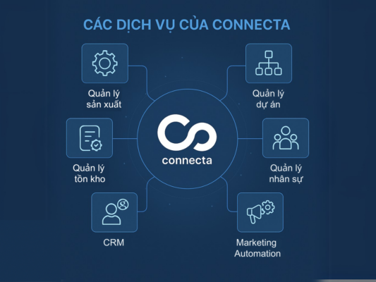 Hình ảnh minh hoạ các dịch vụ chính của Connecta
