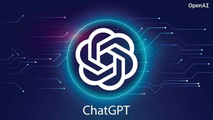 ChatGPT logo with digital background